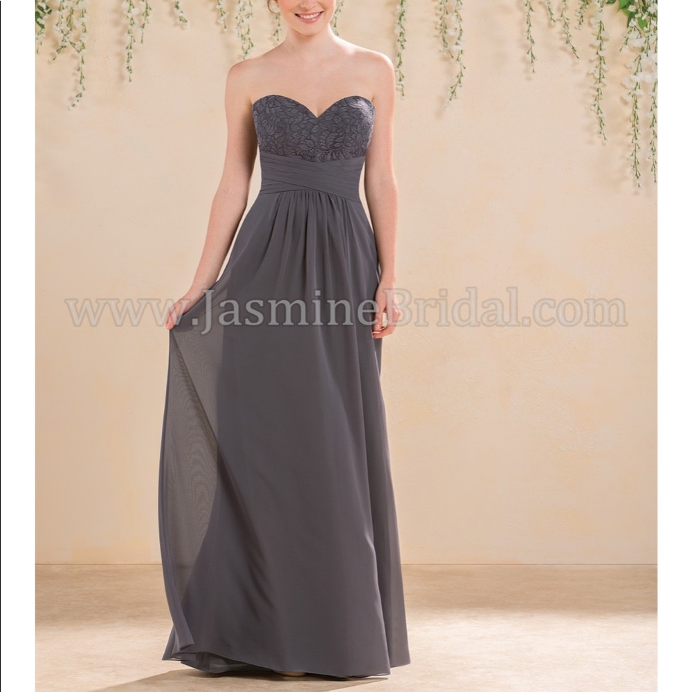 Grey Bridesmaids Prom Formal Dress B2 Jasmine NWT